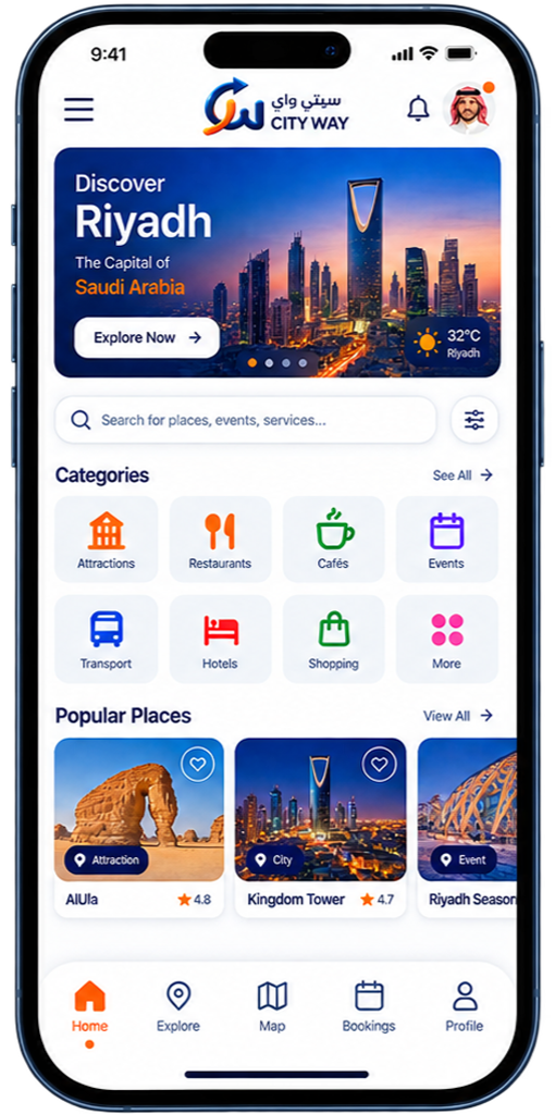 Get smart recommendations and personalized guidance across Saudi cities