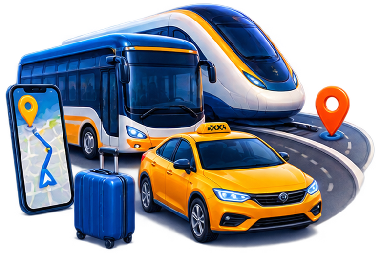 Transportation Navigate transportation and mobility options across Saudi cities